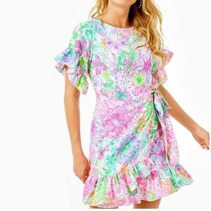 Lilly Pulitzer floral Darlah wrap dress